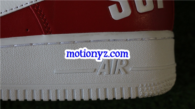 Supreme x Authentic Nike Air Force 1 High Supreme SP Red